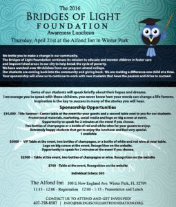 2016 Bridges of Light Foundation Awareness Luncheon